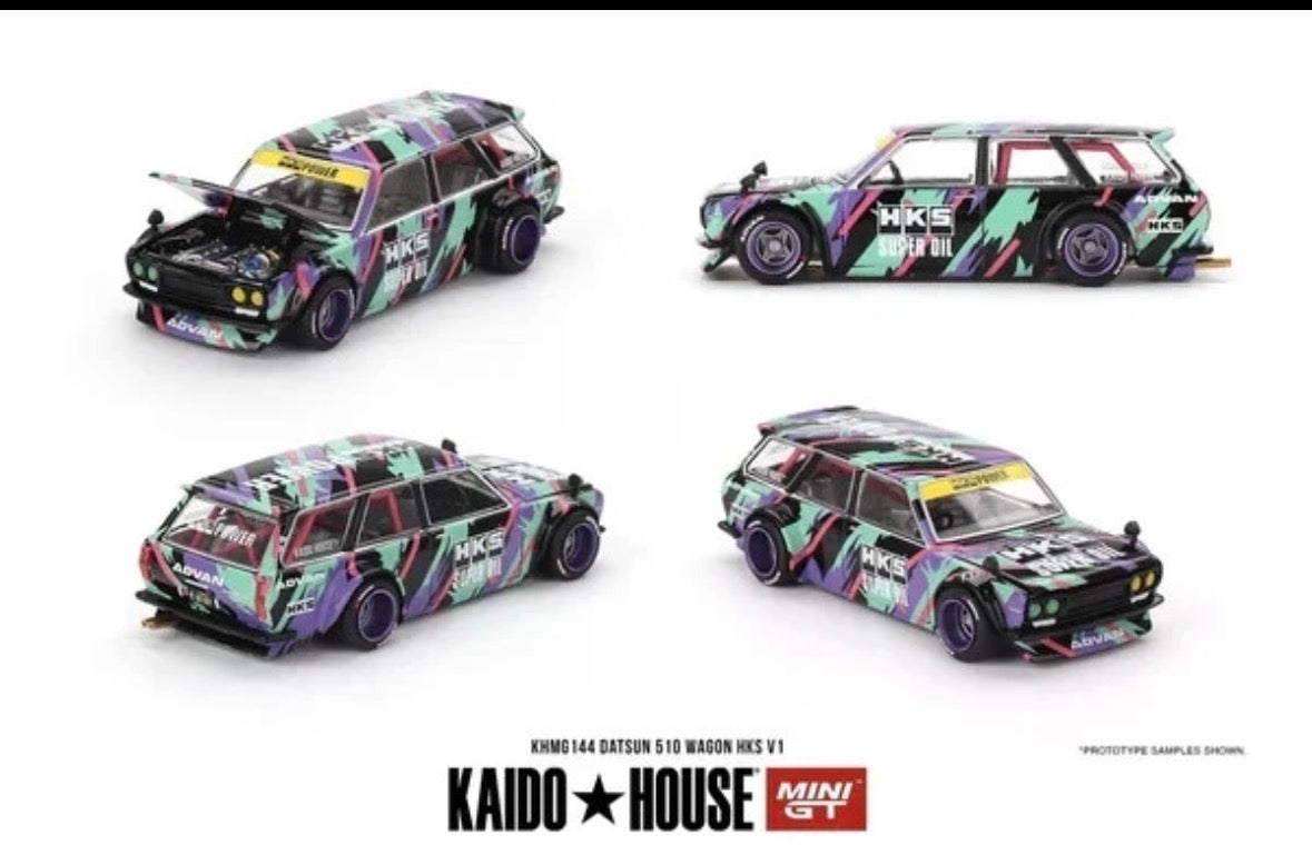 Kaido House Mini GT 1/64 Datsun Kaido 510 Wagon HKS V1 KHMG144