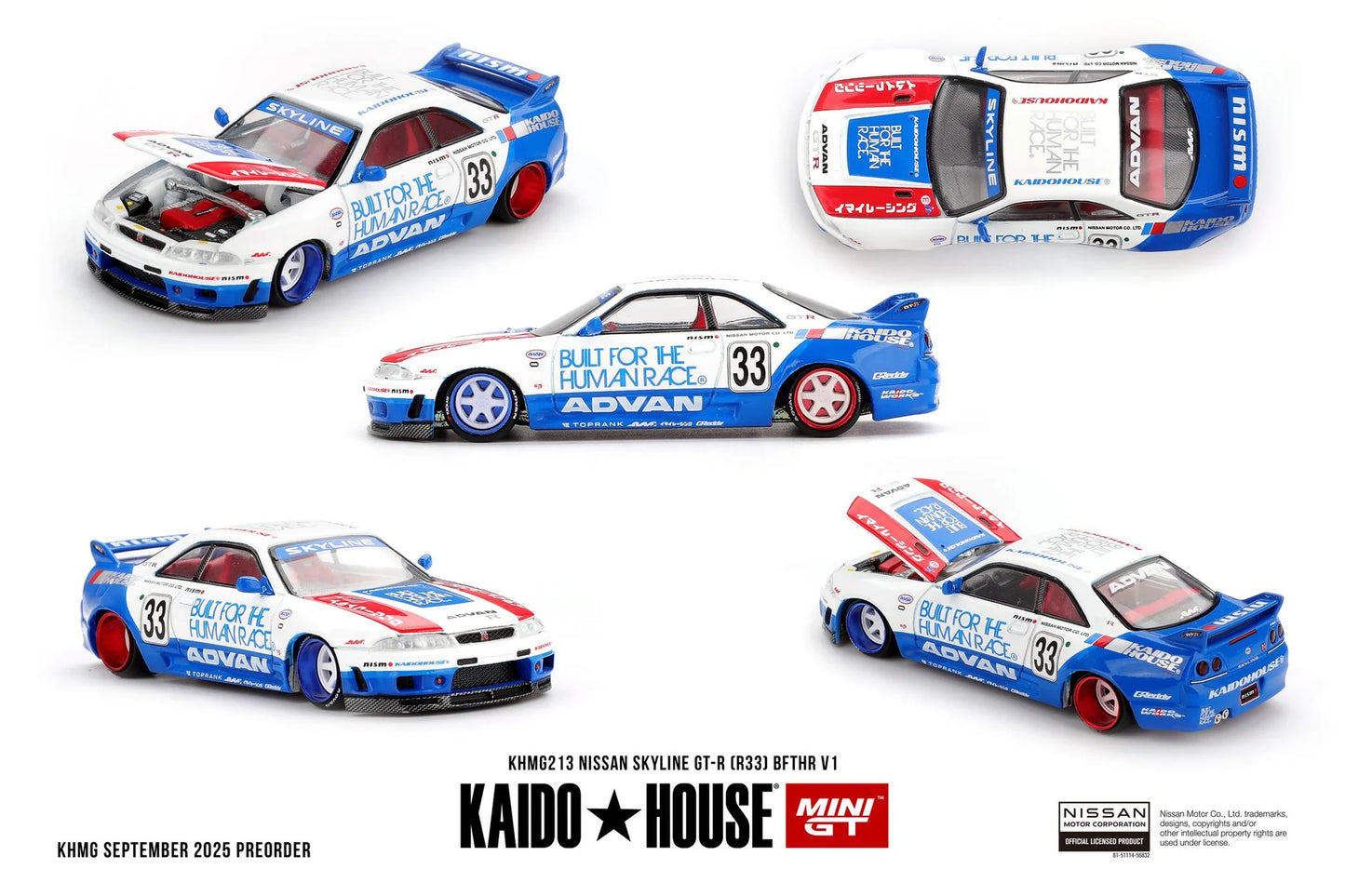 Mini GT x Kaido House No.213 Nissan Skyline GT-R (R33) BFTHR V1