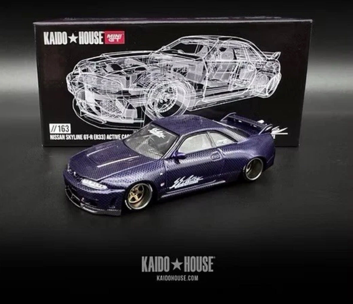 Mini GT X Kaido House Nissan Skyline GT-R R33 Active Carbon R V2 - KHMG163