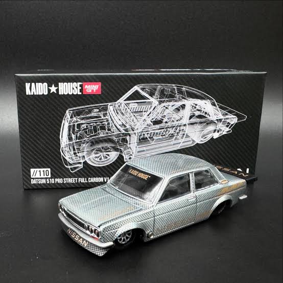 Kaido★House - Datsun 510 Pro Street Full Carbon V1 - Mini GT -KHMG110