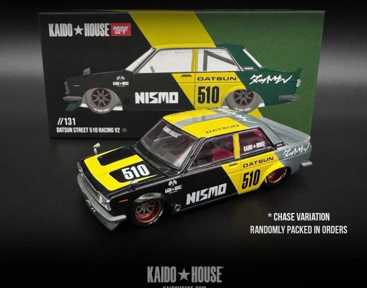 CHASE! Mini GT x Kaido House – Datsun Street 510 Racing V2 #KHMG131
