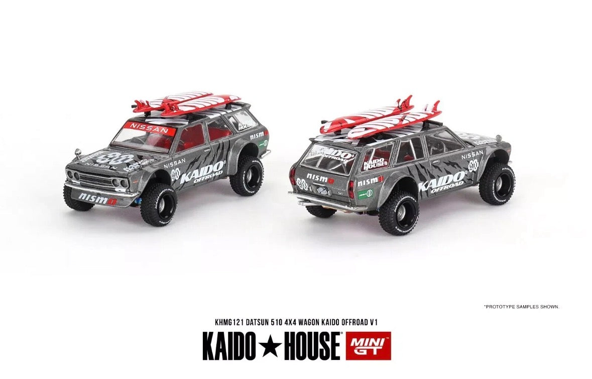 Kaido House x mini gt Datsun 510 4x4 Offroad V1, Grey - KHMG121