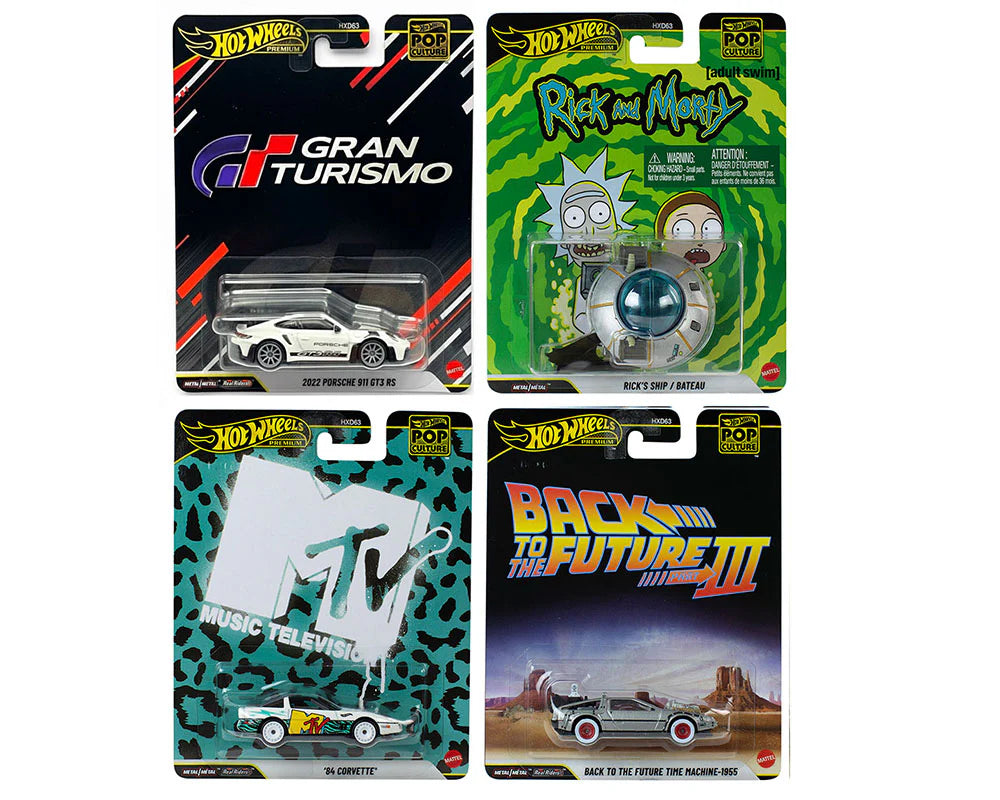 Hot Wheels 1:64 Pop Culture P Case 2025 Assortment Set Of 4