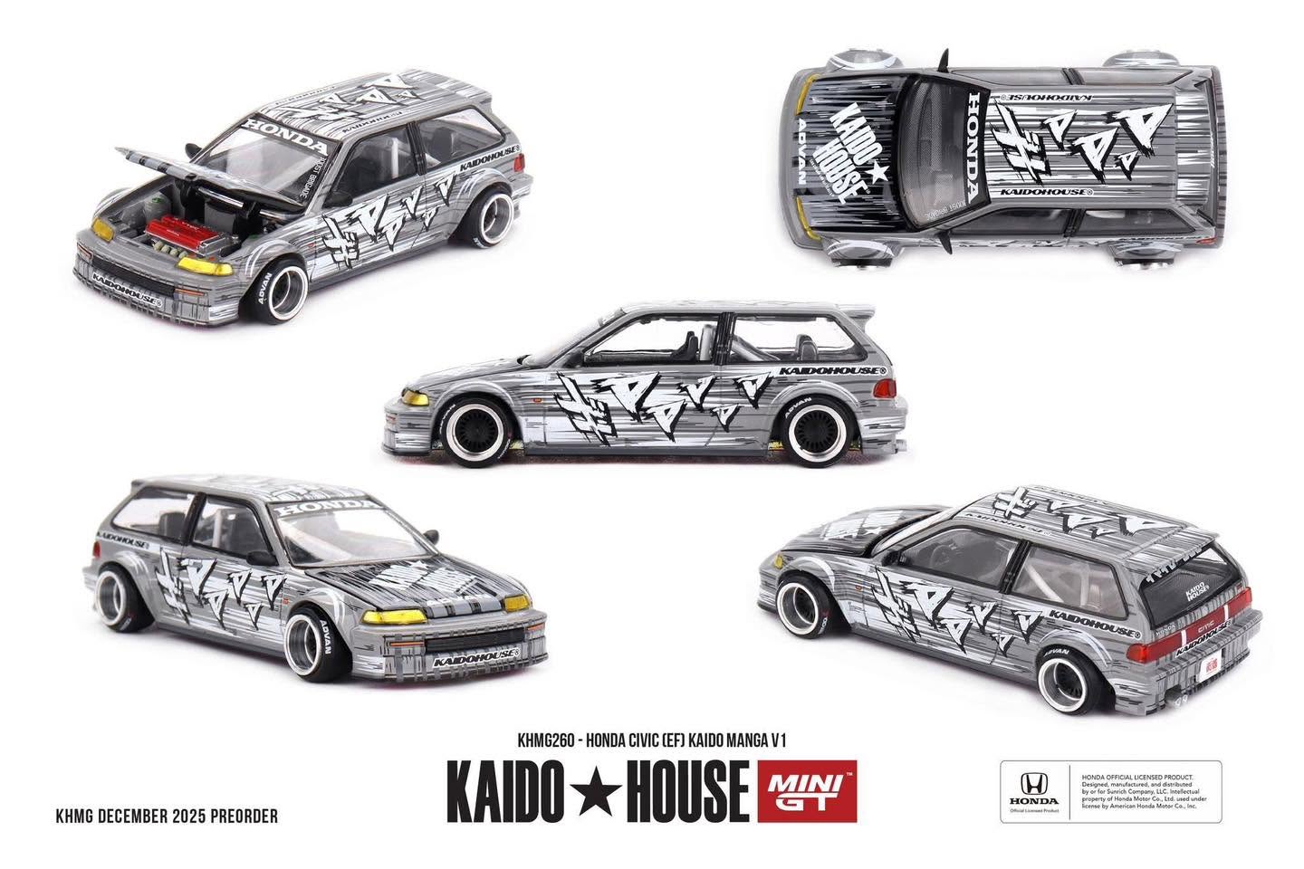 Kaido House X Mini GT Honda Civic (EF) Kaido Manga V1 #KHMG260