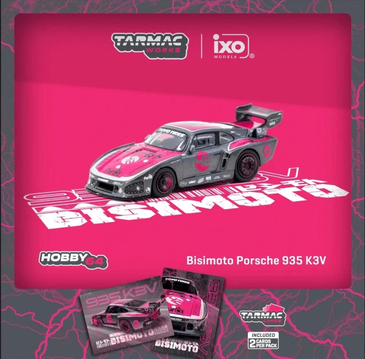 Tarmac Works 1:64 Bisimoto Porsche 935 K3V with Trading Card Set - sealed