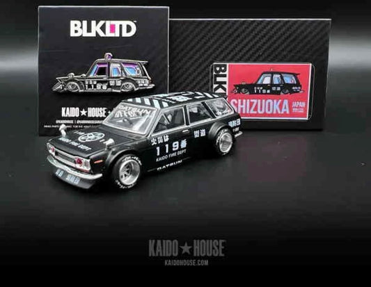 KAIDO HOUSE MINI-GT DATSUN 510 Wagon Fire Black BLKLTD Shizuoka Hobby Show 2023