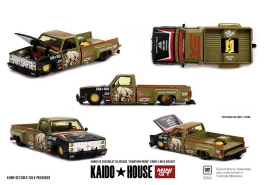 KAIDO HOUSE MINI GT - CHEVROLET SILVERADO SUMATRAN RHINO KAIDO X MIZU