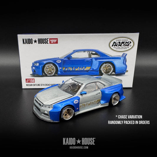 Kaido house Nissan skyline R34 nismo #158 blue (CHASE)