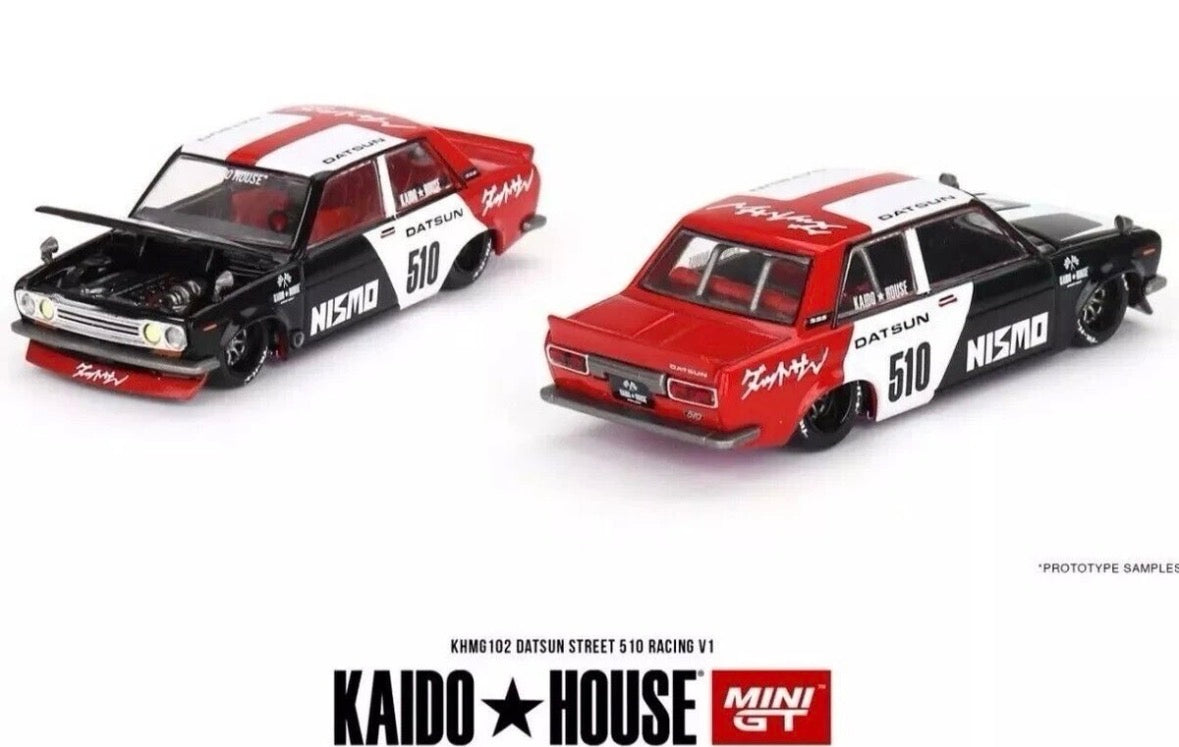 Kaido House x Mini GT Datsun Street 510 Racing V1 Nismo KHMG102