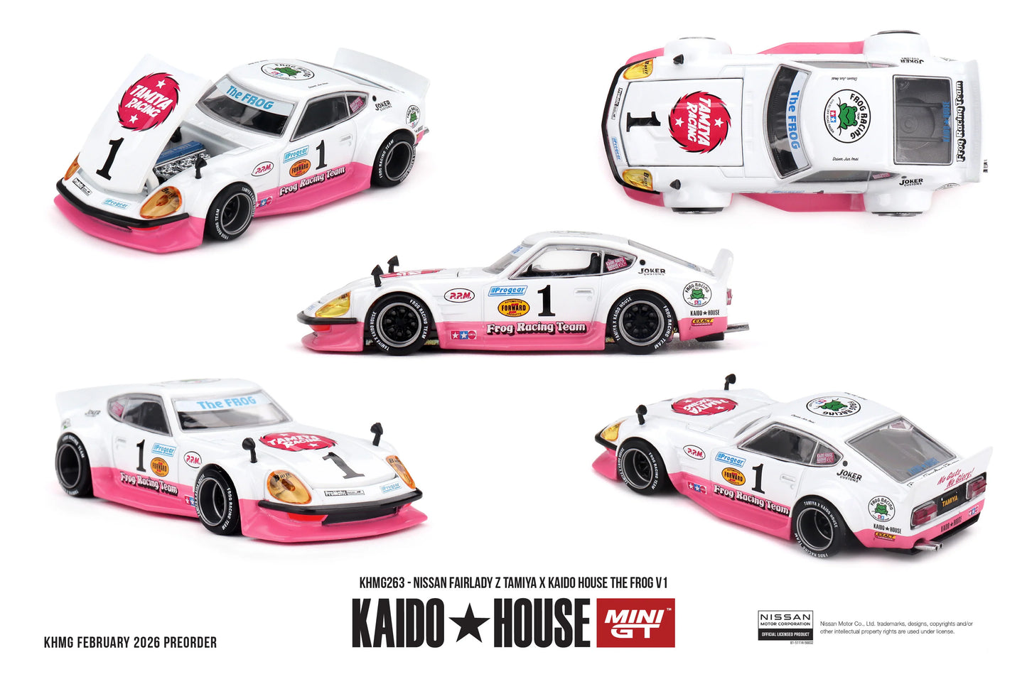 Mini GT 1:64 Kaido House - NISSAN FAIRLADY Z TAMIYA X KAIDO HOUSE THE FROG V1 - KHMG263