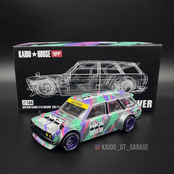 Kaido House X Mini GT CHASE Datsun 510 Wagon HKS 144  Nissan