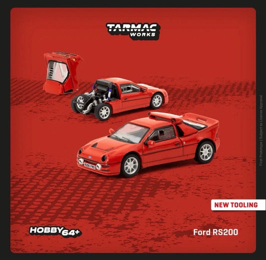 Tarmac Works 1:64 Ford RS200 Red Limited Edition Rare Removable Body and Parts
