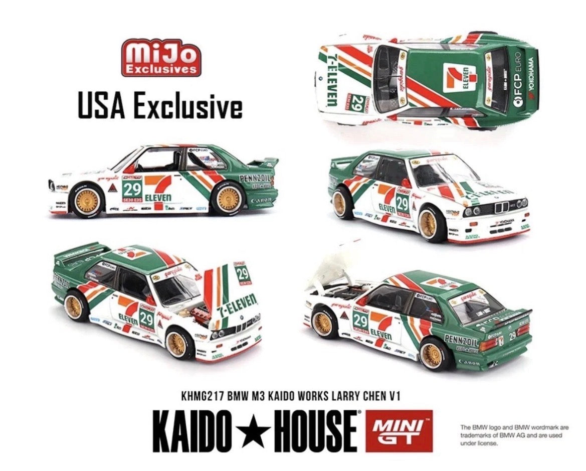KAIDO HOUSE x MINI GT BMW M3 7-Eleven 217 Larry Chen V1  limited